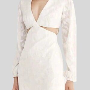 Rumer Giselle Cutout Mini Dress Size M Cotton Revolve NWT